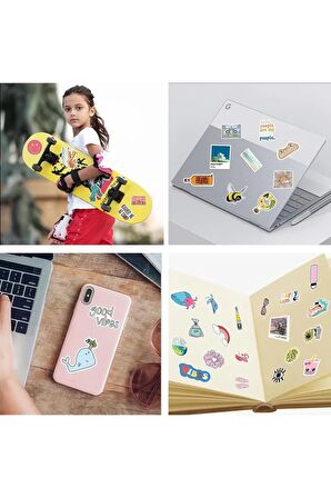 20x13cm Orta Boy graffiti vintage trend model-8 çocuk genç çıkartma telefon tablet etiket sticker