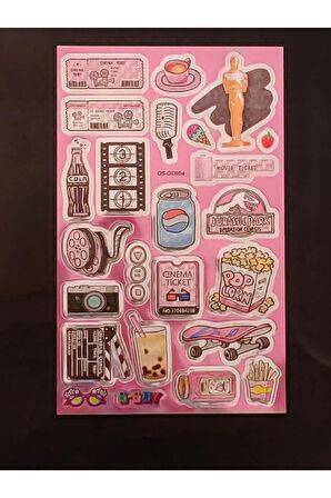 20x13cm Orta Boy graffiti vintage trend model-10 çocuk genç çıkartma telefon tablet etiket sticker