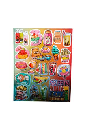 20x25cm Büyük Boy graffiti vintage trend model-7 çocuk genç çıkartma telefon tablet etiket sticker