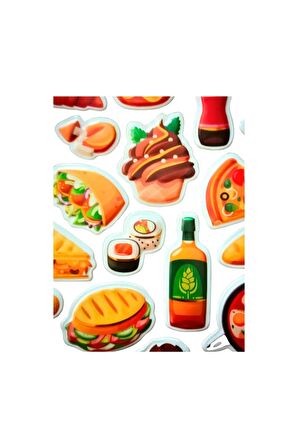 25x20 cm Büyük Boy Kabartmalı model-8 çocuk genç çıkartma telefon tablet etiket sticker