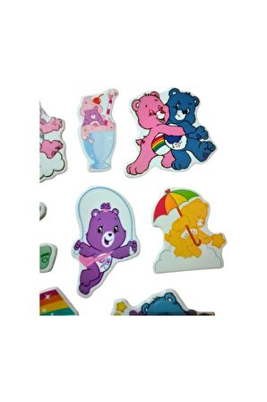 Kabartmalı Cute care bears model-3 çocuk kız erkek laptop tablet çanta etiket çıkartma sticker
