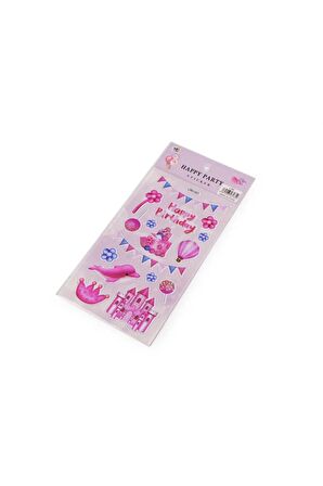 Happy birthday doğum günü model-1 2U puffy çocuk party kız erkek çıkartma etiket sticker