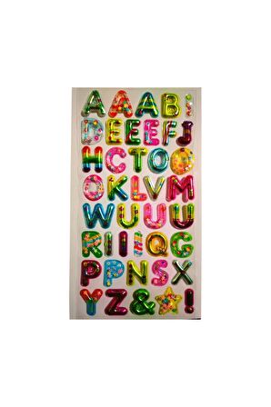 Balon 3d sticker puffy rakam sayılar etiket yapışkan
