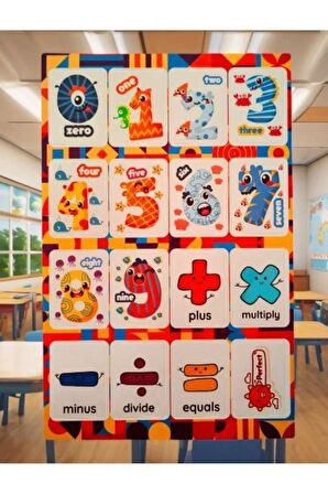 Sayılar model-3 İngilizce öğrenme english çocuk okul defter kitap sticker yapışkan etiket
