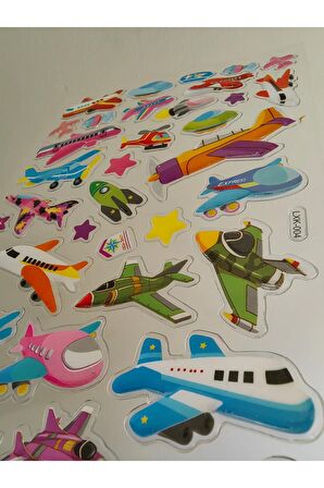 Büyük boy kabartmalı uzay helikopter mekik ufo çıkartma sticker etiket