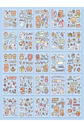 25 sayfa yeni nesil Renkli çocuk sticker bilgisayar matara telefon defter günlük çıkartma etiket