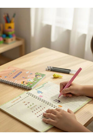 MAGİC GROVE Harfleri ve Sayıları Öğreten 2'li Kabartmalı Ingilizce Sihirli Kitap - Number / Drawing