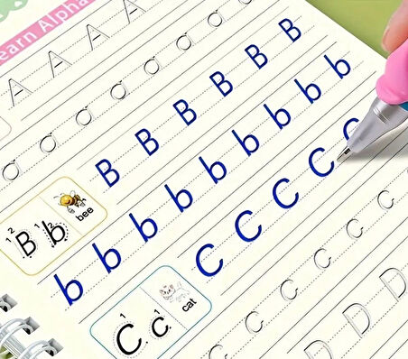 MAGİC GROVE Harfleri ve Sayıları Öğreten 2'li Kabartmalı Ingilizce Sihirli Kitap alphabet / maths