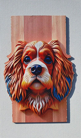 2 Adet 3D Görünümlü Köpek Magnet V2 6 x 9 cm