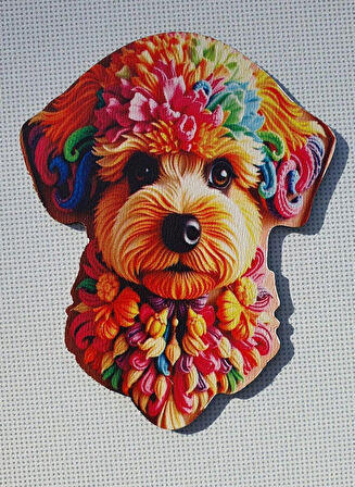 2 Adet 3D Görünümlü Köpek V3 Magnet 6 x 9 cm