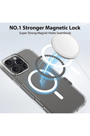 iPhone 14 Pro Max Uyumlu Magneticsafe Şeffaf Silikon Kılıf