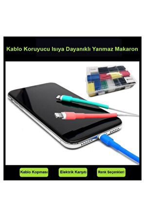 [brand] Isıyla Daralan Makaron Kablo Seti 580 Parça Kablo Tamir Kiti