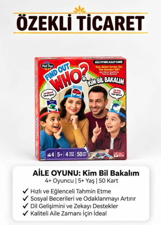 Kim Bil Bakalım? Aile Oyunu – 50 Kart