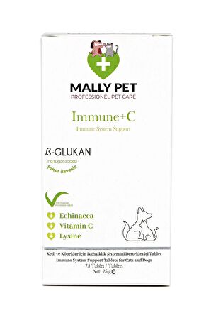 Kedi Ve Köpekler Için Bağışıklık Sistemini Güçlendiren Immune+c 75 Tablet