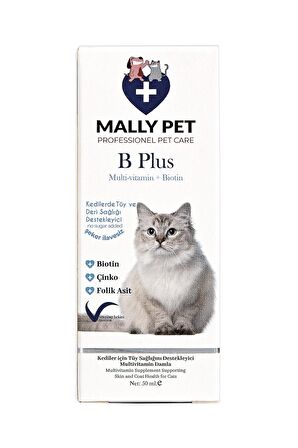 Kediler Için Tüy Dökülmesi Engelleyici Tüy Sağlığı Damlası Plus B For Cats 50g