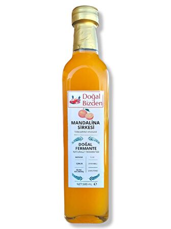 Doğal Bizden Doğal Fermantasyon Mandalina Sirkesi Yumuşak İçim 500ml CAM 2li