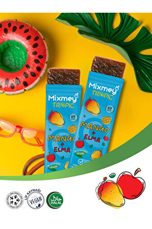 Mixmey Mango Meyve Bar 24 Adet | Doğal Ve Glutensiz Sağlıklı Atıştırmalık - 20gr X 24 Adet