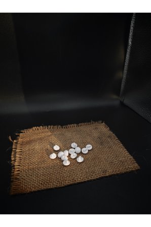 Plastik İnci Görünümlü Mantar Düğme 10 mm 16 boy 50 adet