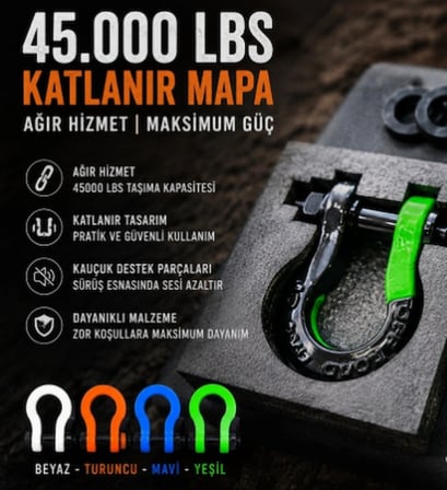 45.000 LBS Ağır Hizmet Katlanır Mapa – 2’li Set