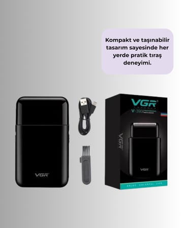 Kart Tasarımlı Şarjlı Tıraş Makinesi | 2 Başlıklı Hassas Kesim