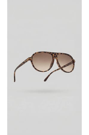 Marcus Leopar Desenli kahverengi Unisex uv400 korumalı Trend Güneş Gözlüğü