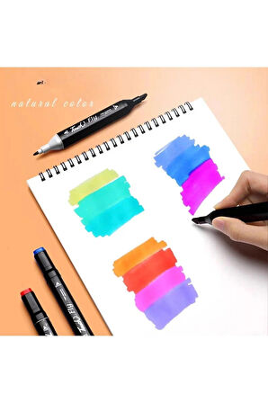 36'lı Çift Taraflı Marker Kalem Seti , Çantalı