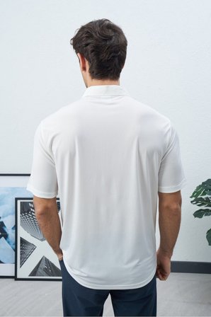 Polo Yakalı Fermuarlı Fresh Vizkon T-Shirt - Tiril Tiril Esnek