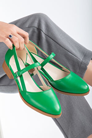 Mary Kısa Topuk Cilt Ayakkabı 