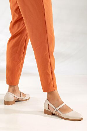 MARY KISA TOPUK  AYAKKABI Bej