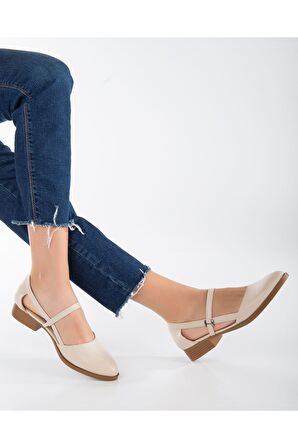 MARY KISA TOPUK  AYAKKABI Bej