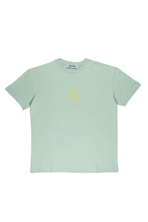 Lenithra Mary Sırt Baskılı Unisex Oversize T-shirt Gri / 2XL