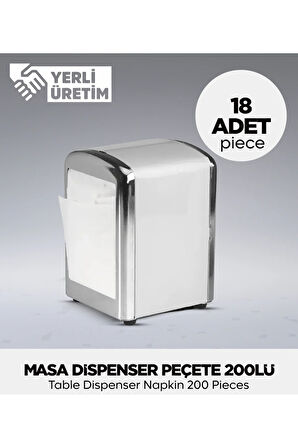 Masa Dispenser Peçete 200Lü - 18 Adet