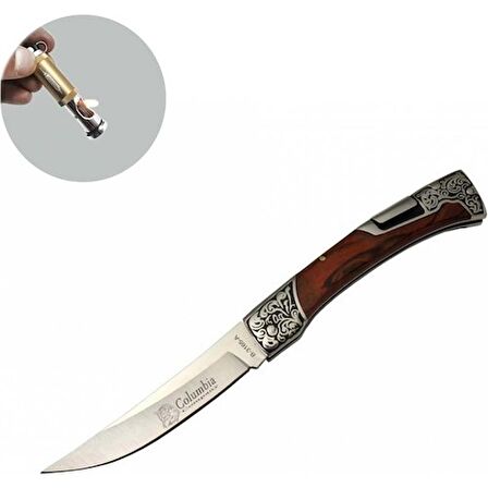 Columbia Columbia Serisi B-3165-A 21.5 cm Kamp Gül Bıçak Jobon Kibritli