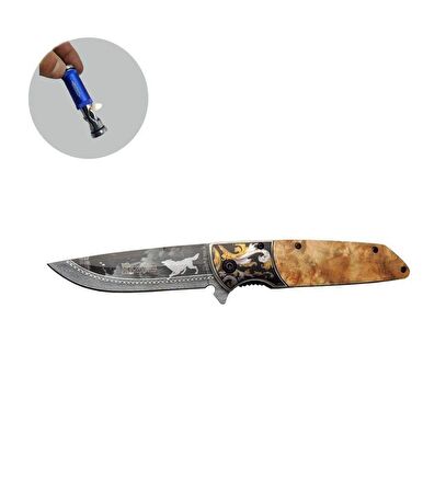 Columbia Serisi A-2150-A 21 CM Ahşap Kurt Bıçak Lüx S