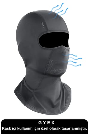 Siyah Balaklava Spor Motor Kask Maskesi Buff Koruyucu Kar Yüz Maske