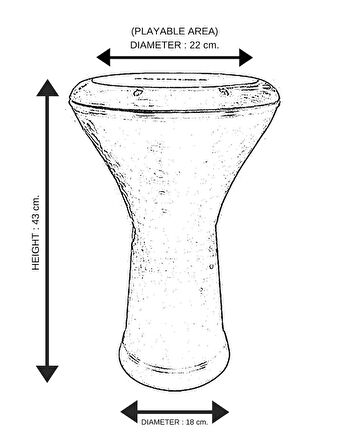 Darbuka - Mısır Çömlek Darbuka - Kılıf Hediyeli