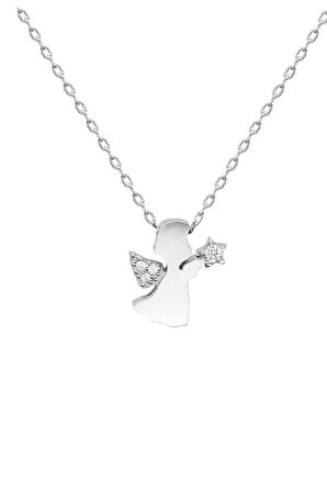 Sertifikalı Swarovski Taşlı Su Perisi 925 Gümüş Kolye