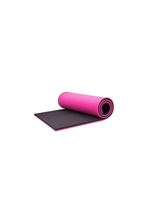Çift Taraflı Yoga Minderi Ve Spor Matı 16 mm Pembe-Siyah