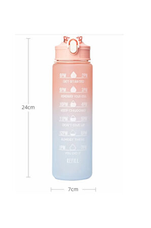 900 Ml 0.9 Litre Suluk Renkli Matara Pipetli Suluk Büyük Suluk