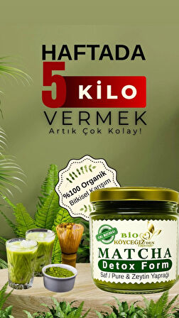 %100 Doğal Matcha & Zeytin Yaprağı Karışımı | Detox Form • KalıciZayıflama KiloVerme