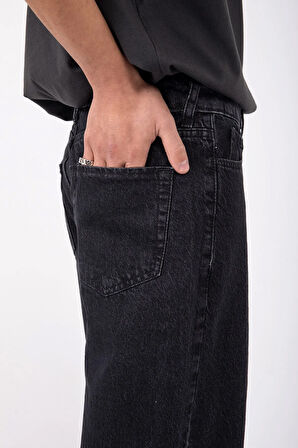 Atelier Oversize Basic Antrasit Renkli Baggy Bol Jean Relaxed Pantolon