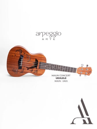 arpeggio ARTE -UK05 Maun Concert Ukulele – Yunus Desenli Premium 23 inch Ukulele (Kılıf Hediyeli)