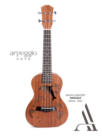 arpeggio ARTE -UK05 Maun Concert Ukulele – Yunus Desenli Premium 23 inch Ukulele (Kılıf Hediyeli)