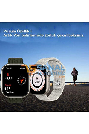 Google Pixel 7a Uyumlu Watch 8 Hk9 Pro Chatgpt Yapay Zeka 2.05 Hd Amoled Ekran Akıllı Saat