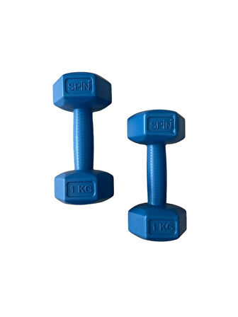 CKSpor  2'Li Dambıl Seti 1 kg X 2 Adet Plastik Dambıl Ağırlık Seti  Köşeli 