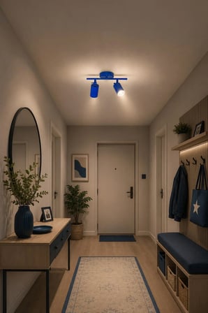 Spoty 2'Li Mavi Renkli GÜN IŞIĞI Modern Tasarım Salon - Mutfak - Banyo Spot Sıralı Avize