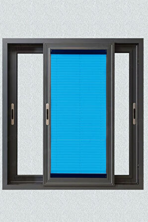 Toz Tutmaz Mavi Plise Perde Antibakteriyel - Cam Balkon & PVC Pencere Plise Perde Modelleri