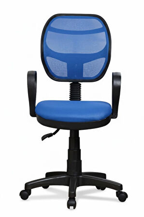 Arenzo Ev ve Ofis Çalışma Sandalyesi Bilgisayar ve Sekreter Koltuğu Bella Model Mavi