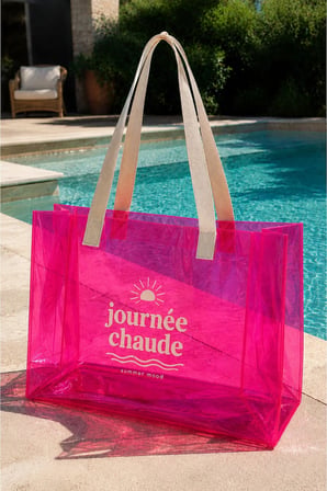 Su Geçirmez Şeffaf Plaj Çantası Büyük Boy Kadın Deniz Havuz Omuz Çantası PVC Şeffaf Çanta Beach Bag
