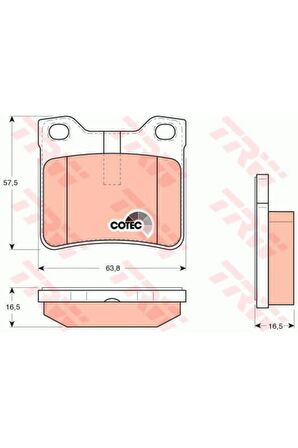 Gdb1276 425130 Arka Fren Balatası P406 P607 2,0 2,0t 2,1tdı P406 Coupe P607